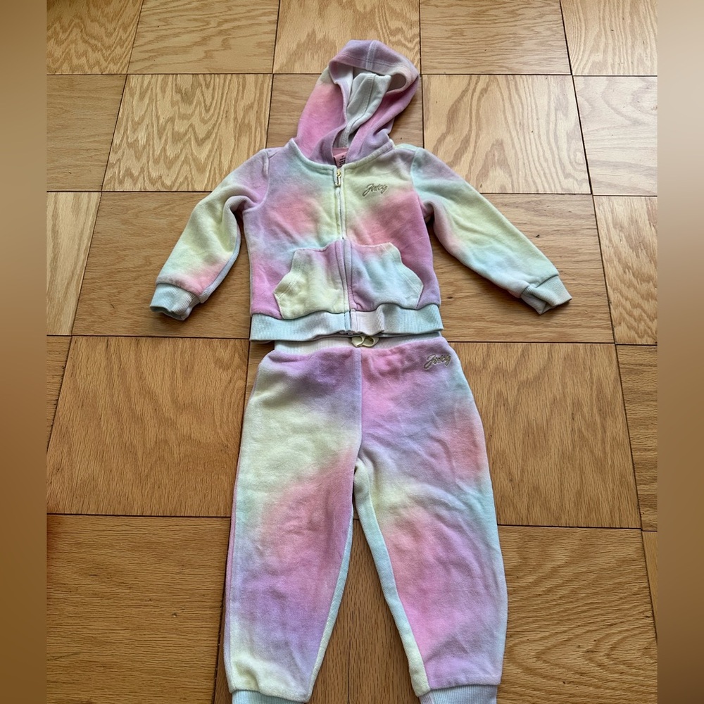 Juicy Couture Kids Pastel Tie-Dye Jogger Set